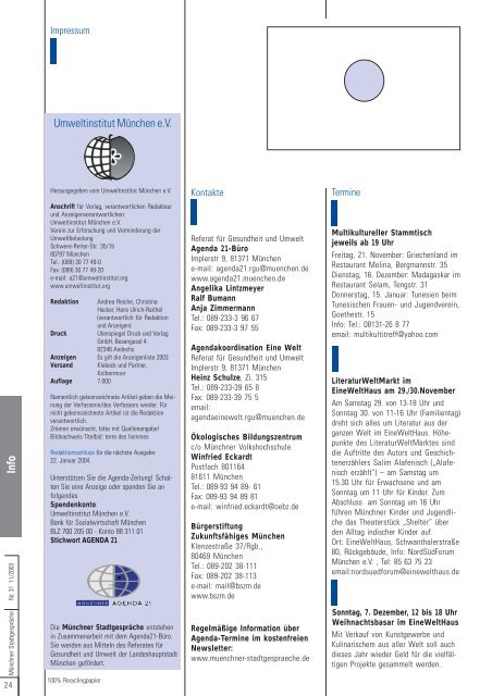 Fairer Handel - Umweltinstitut München e.V.