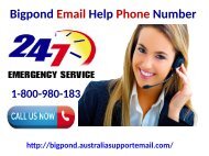 Dial Bigpond Email Help Phone Number 1-800-980-183 To Configure Account