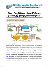 Know The Different Types Of Sewage Treated By Sewage Treatment Plant