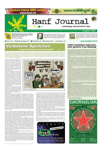 Verbotene Spielchen - Hanfjournal