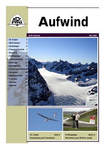 Aufwind Frühling 2005 - Akademische Fluggruppe Zürich