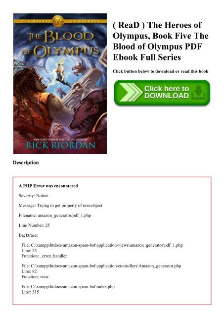 ( ReaD ) The Heroes of Olympus  Book Five The Blood of Olympus PDF Ebook Full Series