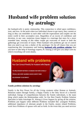 Husband Wife Problem Solution | Husband Wife Dispute solution