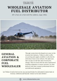 Wholesale Aviation Fuel Distributor | Tribute Aviation