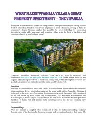 What Makes Vivansaa Villas A Great Property Investment