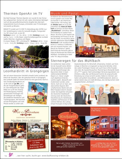 Ausgabe Oktober 2011 - Badfuessing-erleBen.de