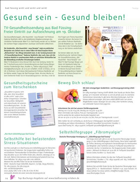 Ausgabe Oktober 2011 - Badfuessing-erleBen.de