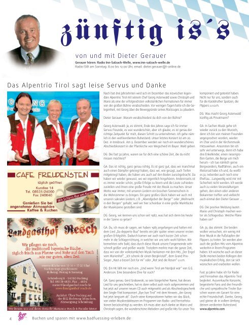 Ausgabe Oktober 2011 - Badfuessing-erleBen.de