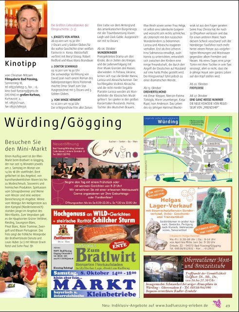 Ausgabe Oktober 2011 - Badfuessing-erleBen.de