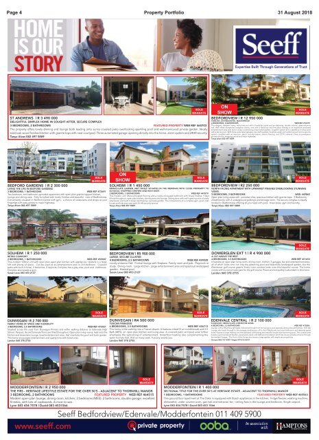 Bedfordview &amp; Edenvale - 31 August 2018 - Issue 512 (36 Pages)