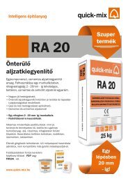 RA 20 - Önterülő aljzatkiegyenlítő