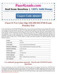 Cisco 210-250 Exam Dumps PDF (2018 Updated) - 210-250 Online Practice Test