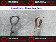 Signs of Broken Garage Door Cables 