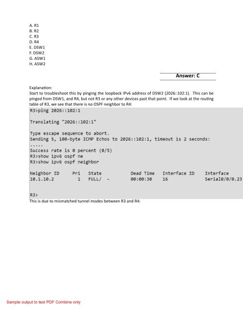 Cisco 300-135 TSHOOT Exam Practice Material 2018 Updated