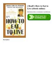 ( ReaD ) How to Eat to Live (ebook online)