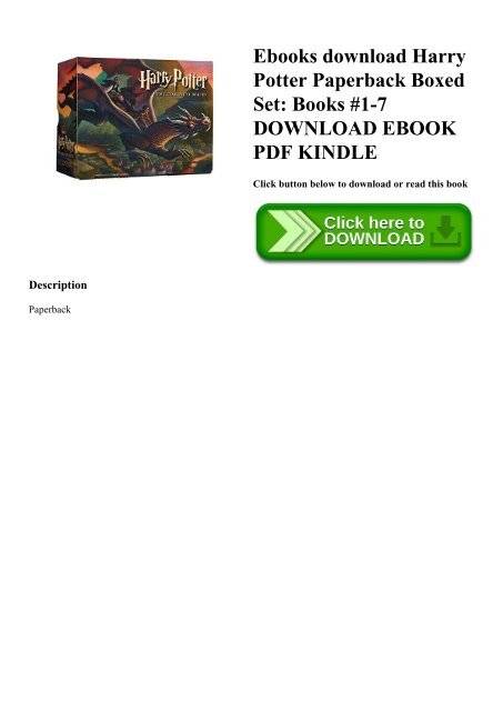 Ebooks download Harry Potter Paperback Boxed Set Books #1-7 DOWNLOAD EBOOK PDF KINDLE