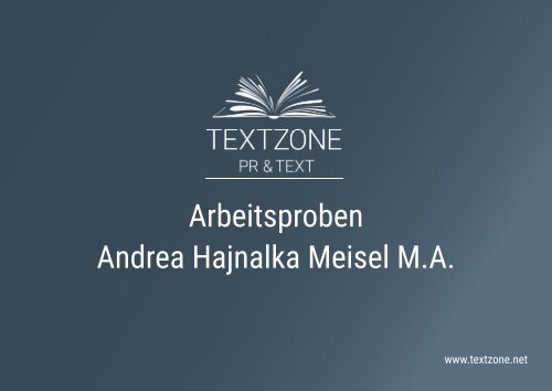 Arbeitsproben Andrea Meisel