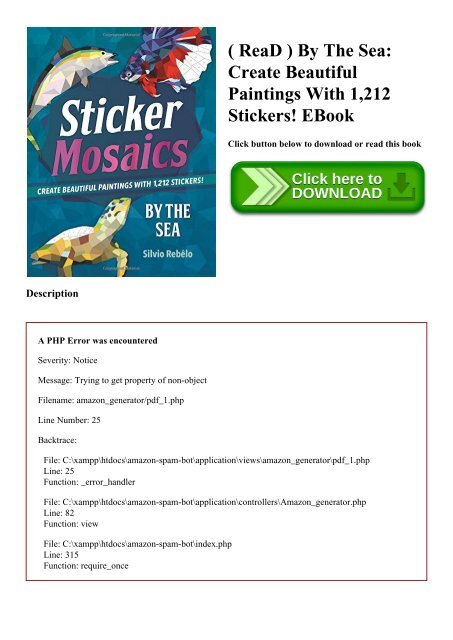 ( ReaD ) By The Sea Create Beautiful Paintings With 1 212 Stickers! EBook