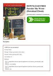 DOWNLOAD FREE Purrder She Wrote (Download Ebook)
