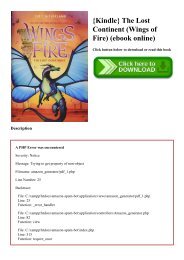 {Kindle} The Lost Continent (Wings of Fire) (ebook online)