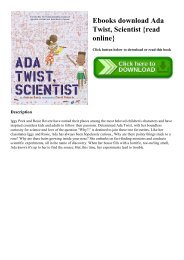 Ebooks download Ada Twist  Scientist {read online}
