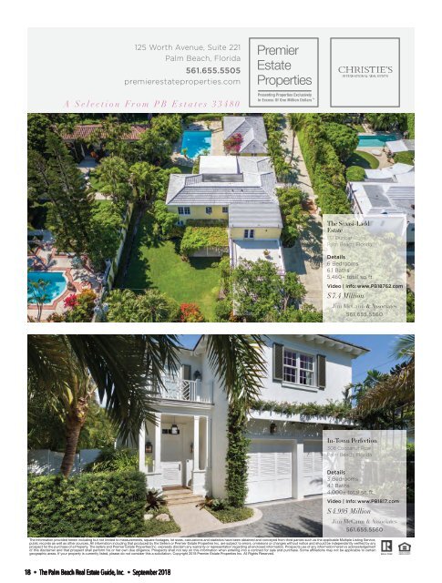 September 2018 Palm Beach Real Estate Guide