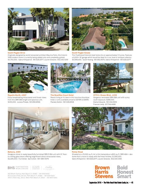 September 2018 Palm Beach Real Estate Guide