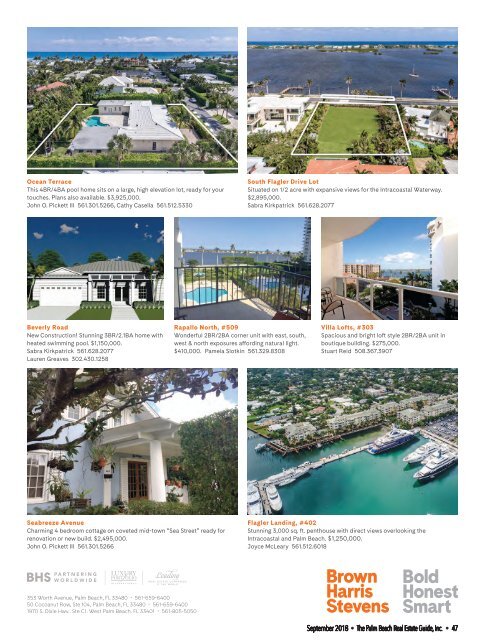 September 2018 Palm Beach Real Estate Guide