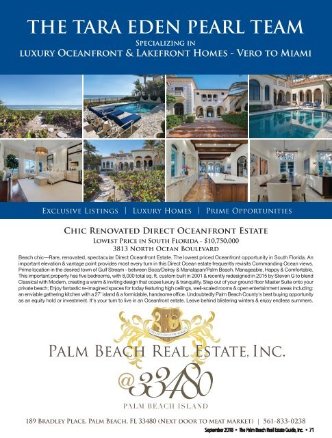 September 2018 Palm Beach Real Estate Guide