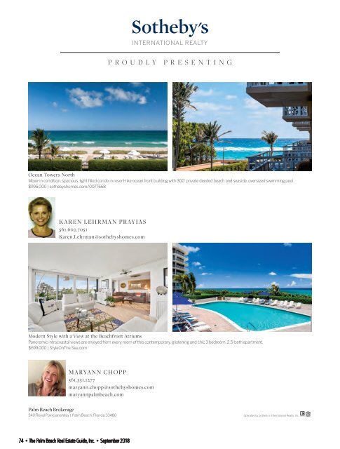 September 2018 Palm Beach Real Estate Guide