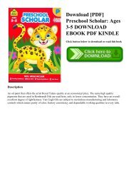 Download [PDF] Preschool Scholar Ages 3-5 DOWNLOAD EBOOK PDF KINDLE