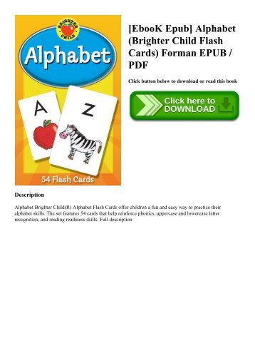 [EbooK Epub] Alphabet (Brighter Child Flash Cards) Forman EPUB  PDF