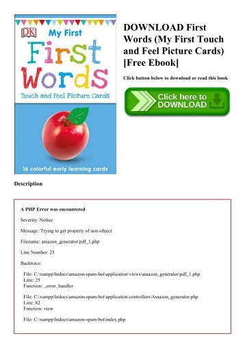 DOWNLOAD First Words (My First Touch and Feel Picture Cards) [Free Ebook]