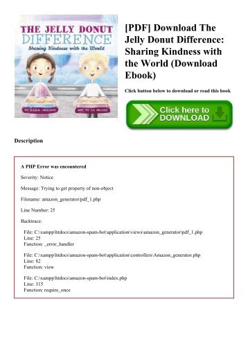 [PDF] Download The Jelly Donut Difference Sharing Kindness with the World (Download Ebook)