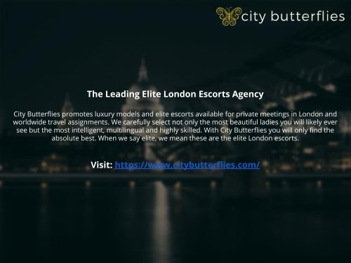 The Leading Elite London Escorts Agency