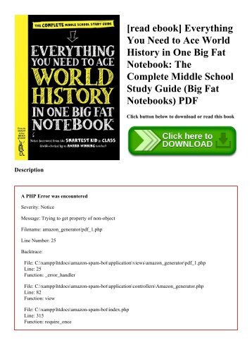 [read ebook] Everything You Need to Ace World History in One Big Fat Notebook The Complete Middle School Study Guide (Big Fat Notebooks) PDF