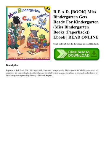 R.E.A.D. [BOOK] Miss Bindergarten Gets Ready For Kindergarten (Miss Bindergarten Books (Paperback)) Ebook  READ ONLINE