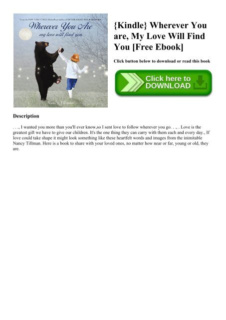 Kindle Wherever You Are My Love Will Find You Free Ebook