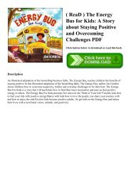 ( ReaD ) The Energy Bus for Kids A Story about Staying Positive and Overcoming Challenges PDF