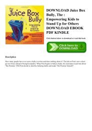 DOWNLOAD Juice Box Bully  The  Empowering Kids to Stand Up for Others DOWNLOAD EBOOK PDF KINDLE