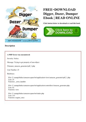 FREE~DOWNLOAD Digger  Dozer  Dumper Ebook  READ ONLINE