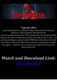 PUTLOCKERS FULL MOVIE Upgrade 2018 HD-BLURAY FREE ONLINE