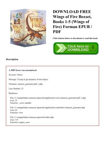 DOWNLOAD FREE Wings of Fire Boxset  Books 1-5 (Wings of Fire) Forman EPUB  PDF