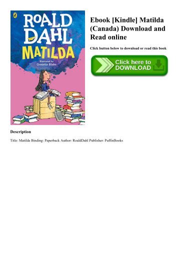 Ebook [Kindle] Matilda (Canada) Download and Read online