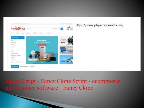 Fancy Script - Fancy Clone Script - ecommerce marketplace software - Fancy Clone