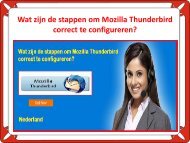 Wat zijn de stappen om Mozilla Thunderbird correct te configureren