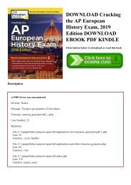 DOWNLOAD Cracking the AP European History Exam  2019 Edition DOWNLOAD EBOOK PDF KINDLE