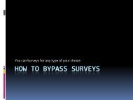 How to bypass surveys