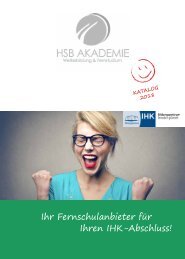 Kurskatalog HSBAkademie 2018