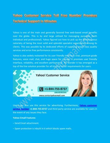 Contact Yahoo Customer Service (+1) 844-755-8737 Effective Support